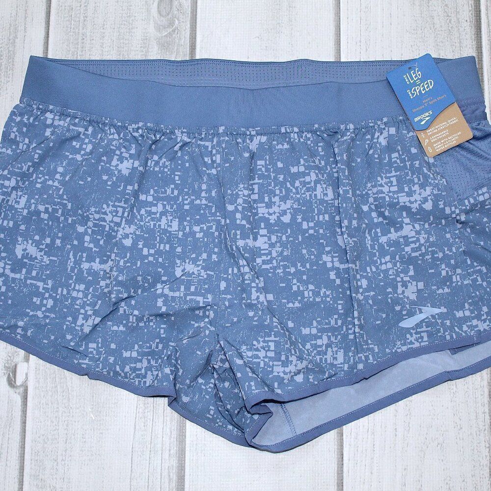 NEW Brooks Sherpa Split Shorts - Men's 3" Inseam